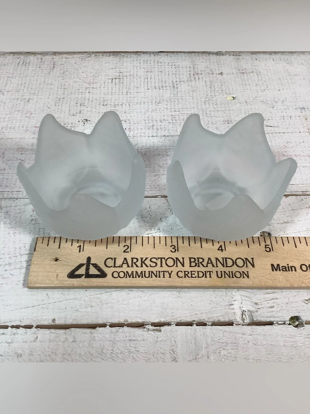 PartyLite Frosted Lotus Tulip Tea Light Candle Holders - Picture 9 of 11